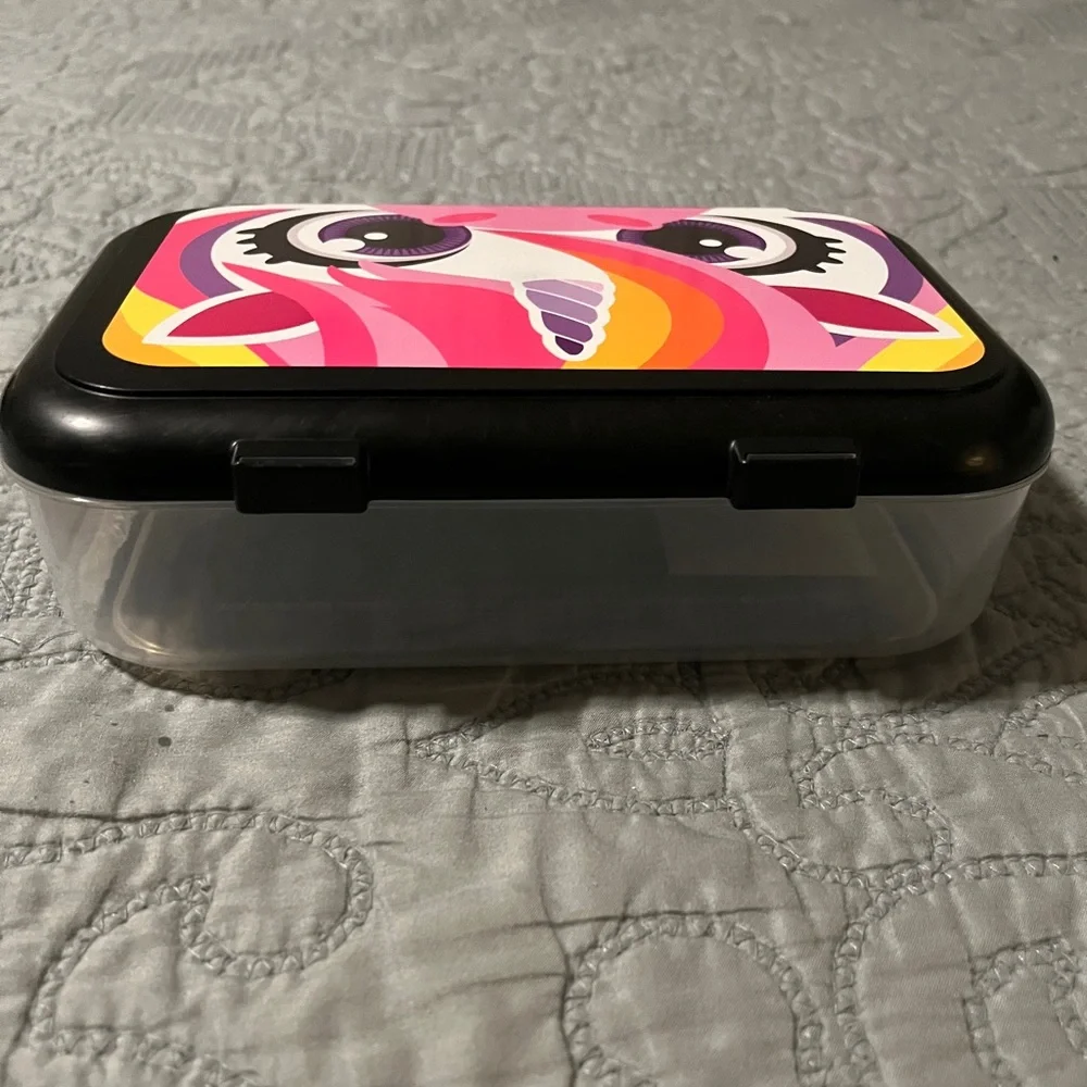 Zipit Colorful Unicorn Plastic Pencil/Storage Box